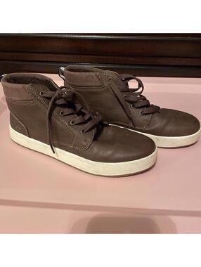 Sperry Cruise Mid Casual Shoes Youth Sz 4 Brown Sneakers. Laced Up All Season